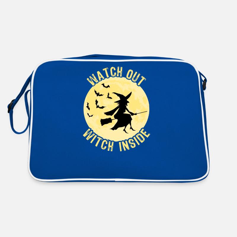 Witch Halloween Witch Broom Watching Gift Retro Bag
