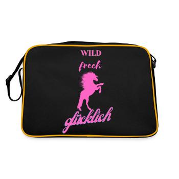 wild cheeky happy - Retro Bag - black/gold - Back