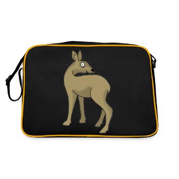 Roe deer - Retro Bag - black/gold - Back