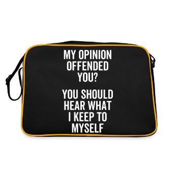Mon opinion vous a offensé Vous devriez entendre quoi - Sac Retro - noir/or - Dos
