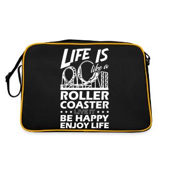 Life is Like a Roller Coaster - Retro Bag - black/gold - Back