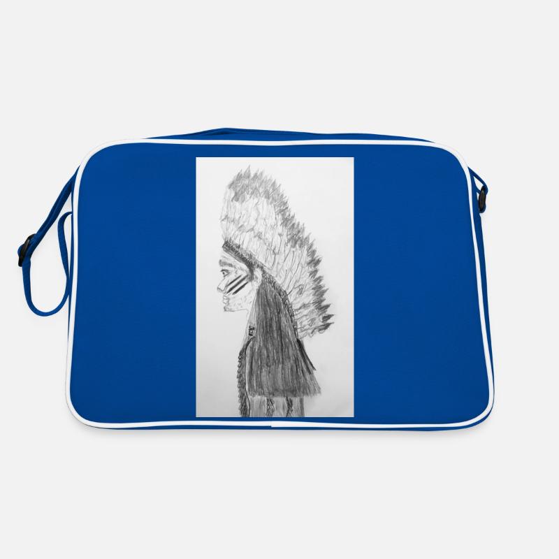 Native American Indian hand drawing Retro Bag