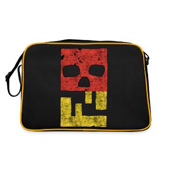 Hacking hackers hacker malware logo emblem - Retro Bag - black/gold - Back