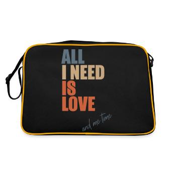 All I Need Is Love And Me Time - Retro Bag - black/gold - Back