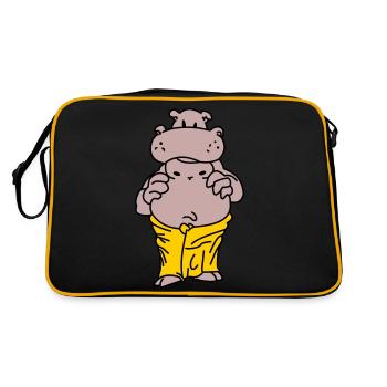 Sauna Hippo - Sac Retro - noir/or - Dos
