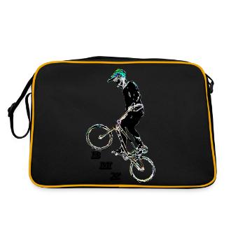 BMX - Retro Tasche - Schwarz/Gold - Hinten