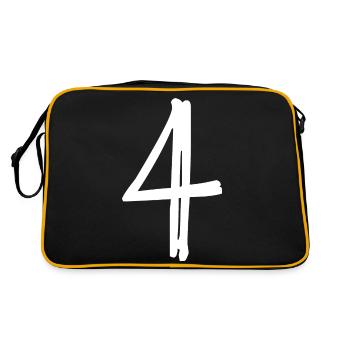 4 YEARS. 4th ANNIVERSARY. BIRTHDAY 4 YEARS. 4 - Retro Bag - black/gold - Back