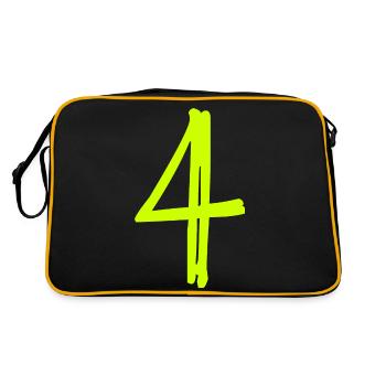 4 YEARS. 4th ANNIVERSARY. BIRTHDAY 4 YEARS. BIRTHDAY - Retro Bag - black/gold - Back