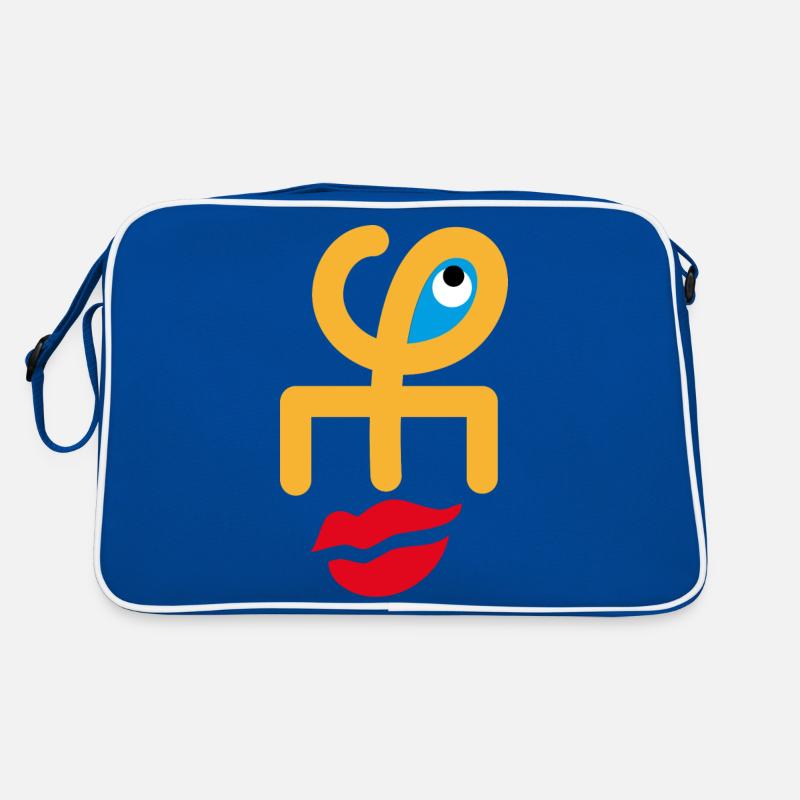 Gesicht lächeln Retro Tasche