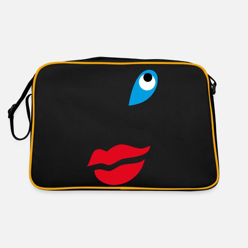 Die verträumte Chica - Retro Tasche - Schwarz/Gold