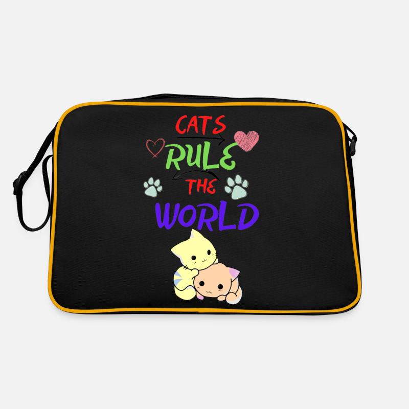 hübsche liebliche Katzen Retro Tasche