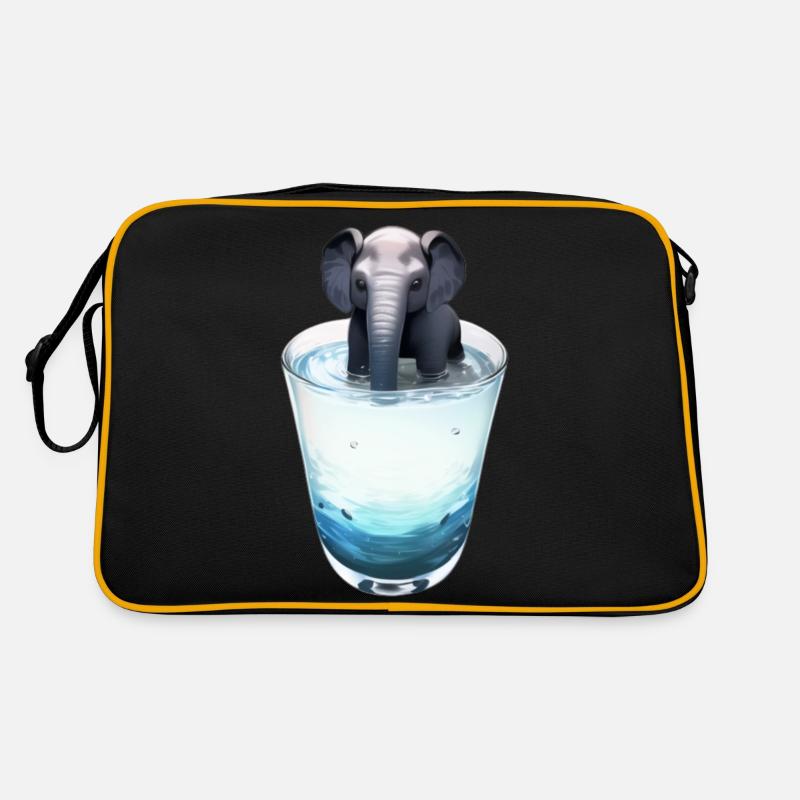 Elephant im glas Retro Tasche