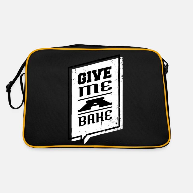 pirate chef gift idea present idea gift for cook - Retro Tasche - Schwarz/Gold