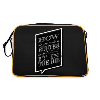 quote health informatics specialist tshirts - Retro Bag - black/gold - Back