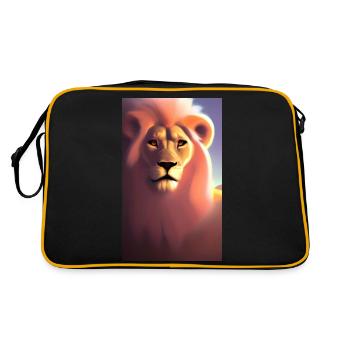 Dessin animé d’une lionne queer - Sac Retro - noir/or - Dos