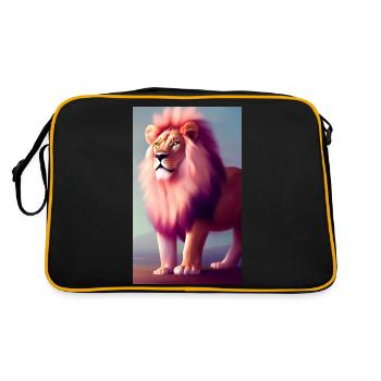Dessin animé d’une lionne queer - Sac Retro - noir/or - Dos