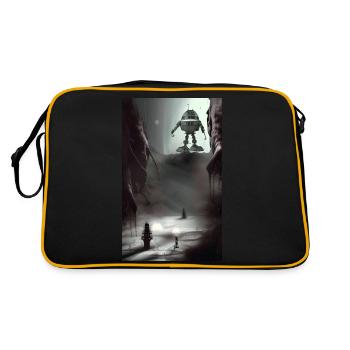 Vaisseau spatial robot Comic effrayant Alien sur un étrange - Sac Retro - noir/or - Dos
