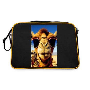 Cool Camel Holiday selfie Desert Sunglasses Comic - Sac Retro - noir/or - Dos