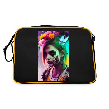 ARTWORK Zombie Gamergirl Rose - Sac Retro - noir/or - Dos