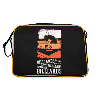 Billard Pool Snooker Queue Kugeln Vintage Retro - Retro Tasche - Schwarz/Gold - Hinten