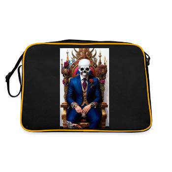 ARTWORK Skull Throne - Retro Bag - black/gold - Back