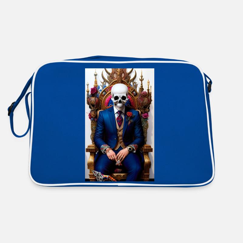 ARTWORK Skull Thron Retro Tasche