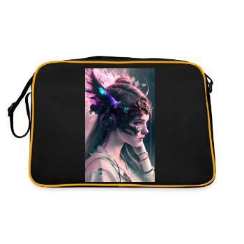 ARTWORK Dragon Girl Mel - Sac Retro - noir/or - Dos