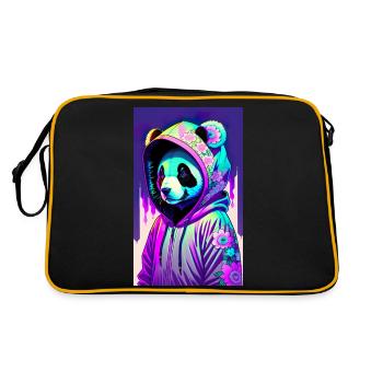 ŒUVRE Panda Gangsta - Sac Retro - noir/or - Dos