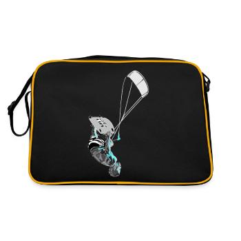 Kiteboarder 1 - Retro Bag - black/gold - Back