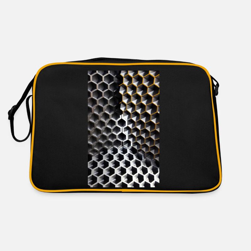 Metallic Cartesian Design Retro Bag