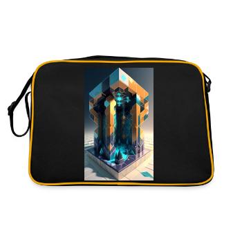 Pixelated Dreams - Retro Bag - black/gold - Back