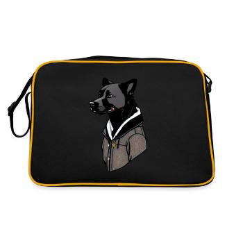 Chien cool - Sac Retro - noir/or - Dos