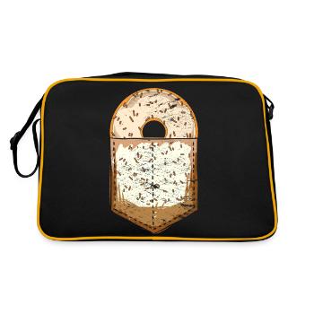 Snack Cadeau Streusel Donut Chest Pocket Beignets - Sac Retro - noir/or - Dos