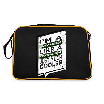 happy swim team tshirts gift idea - Retro Tasche - Schwarz/Gold - Hinten