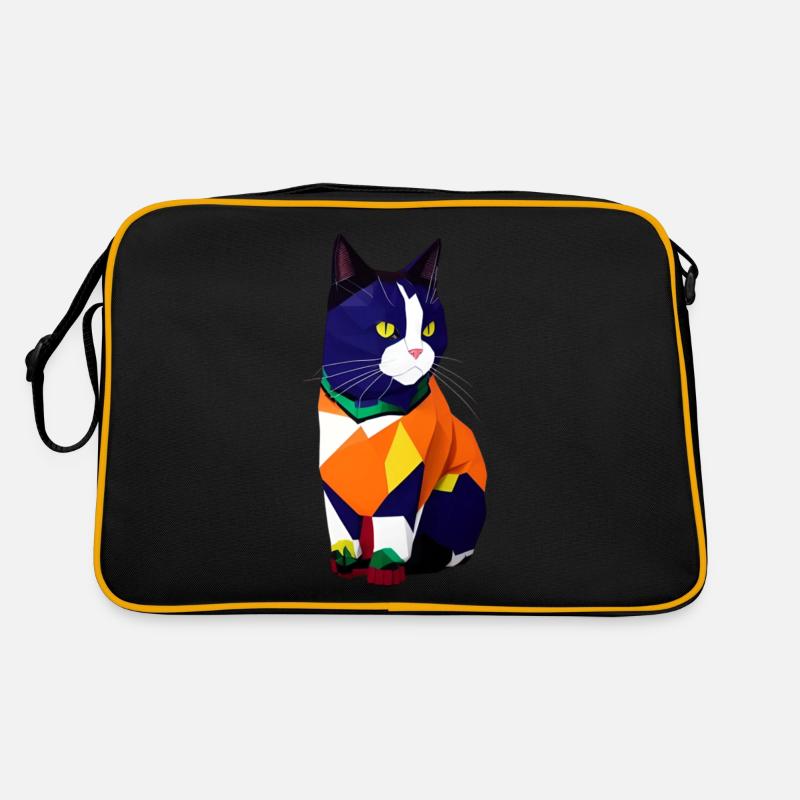 Die Katze im Pullover Retro Tasche