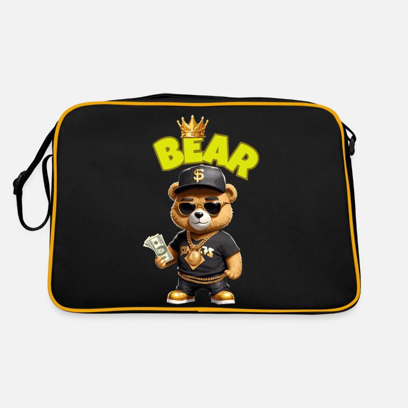 Teddy bear with money Retro Bag