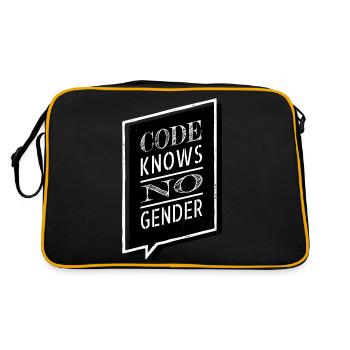 gift father c sharp programming jokes present idea - Retro Bag - black/gold - Back