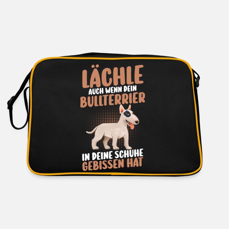 Hund Bullterrier Retro Tasche