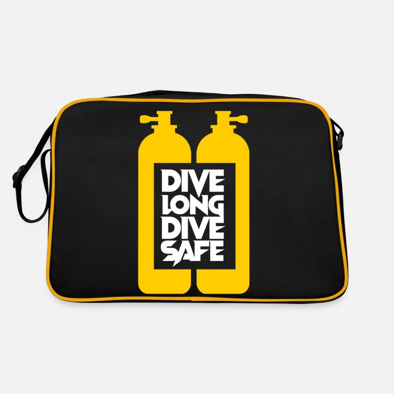Dive Long Dive Safe - Diving Expert Scuba Diving Retro Bag