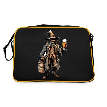 Épouvantail / Ouvrier de la moisson / Champ de maïs / Champ - Sac Retro - noir/or - Dos