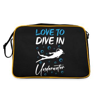 J’adore plonger dans la plongée sous-marine - Sac Retro - noir/or - Dos