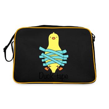 humour drôle canard canard bande humour - Sac Retro - noir/or - Dos
