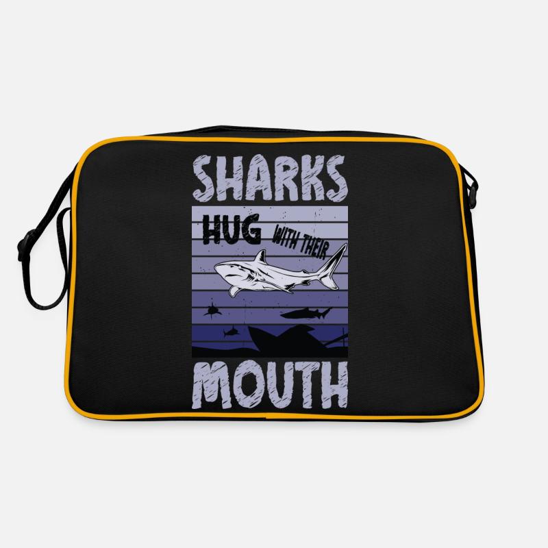Great White Shark Hug Largest Predator Ocean Retro Bag