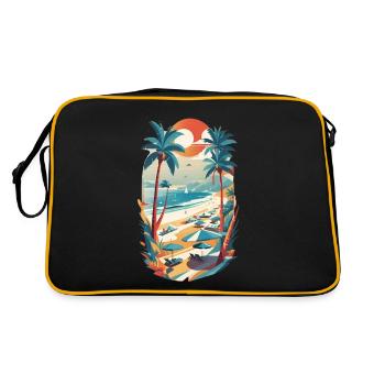 Ambiance rétro de la plage - Sac Retro - noir/or - Dos