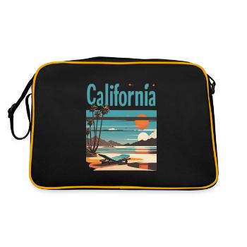 Kalifornischer Traum - Retro Tasche - Schwarz/Gold - Hinten