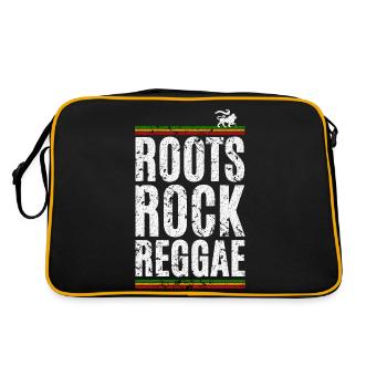Roots Rock Reggae - Retro Tasche - Schwarz/Gold - Hinten