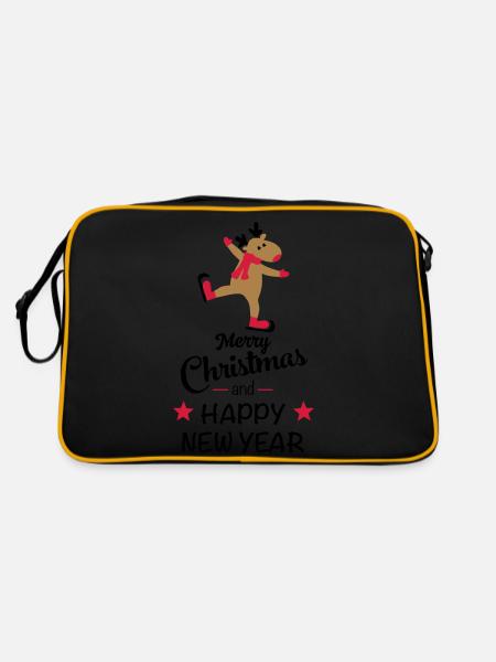 Funny Christmas - Retro Bag - black/gold - Back