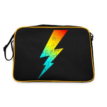 80s bolt lighting classic - Retro Bag - black/gold - Back