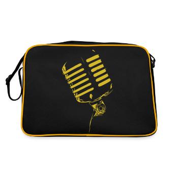 Retro vibes – The vintage microphone as a style icon - Retro Bag - black/gold - Back