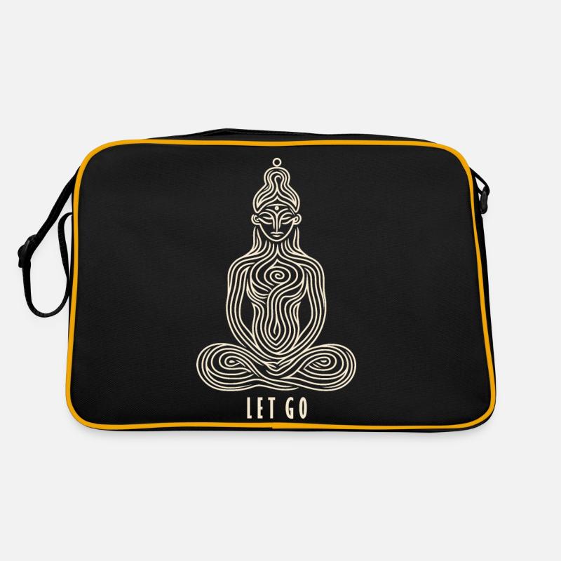 Let Go | Buddhistisches Meditations-Logo Retro Tasche